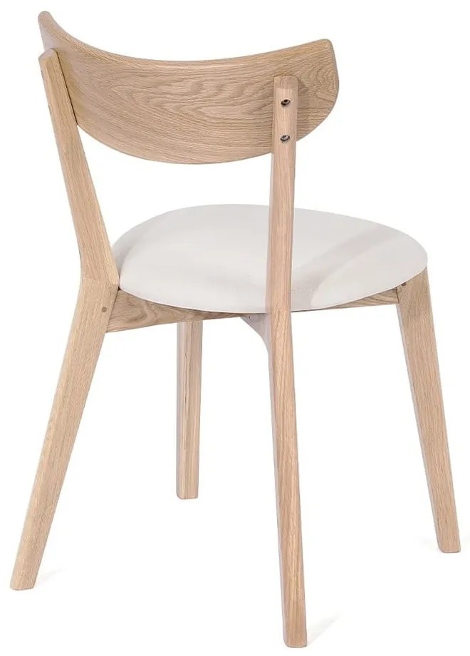 Jedálenská stolička z dubového dreva s bielym sedákom Arch - Bonami Essentials