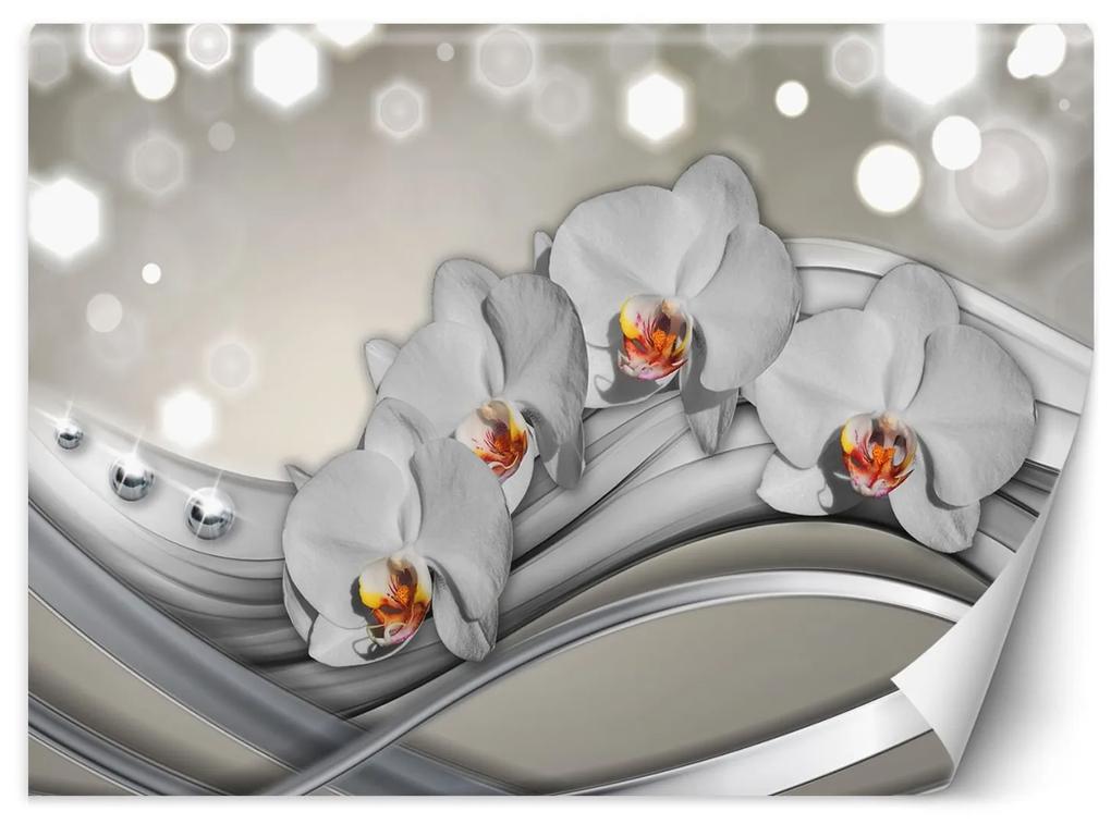 Gario Fototapeta Orchidey a vlny Materiál: Vliesová, Rozmery: 200 x 140 cm