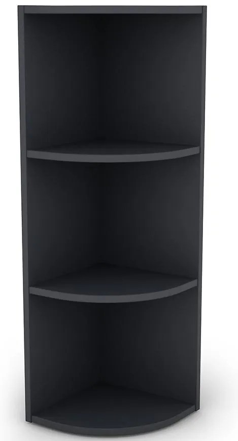 Regál KIKI rohová  grafit 2 police