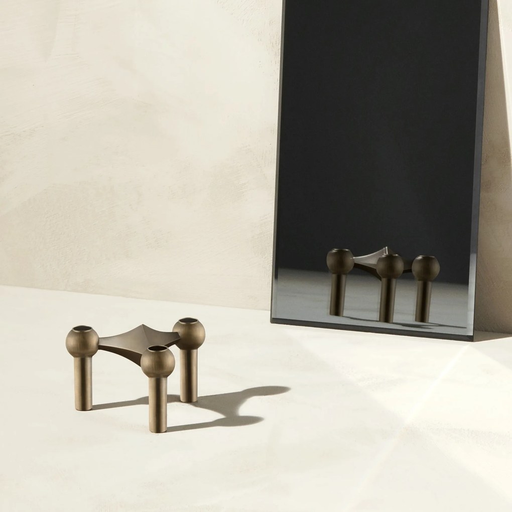 Stoff Nagel Designový svietnik STOFF Nagel Bronzed Brass