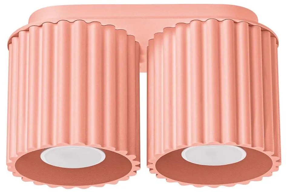 Sollux SL.1825 - Bodové svietidlo AURA 2xGU10/10W/230V ružové