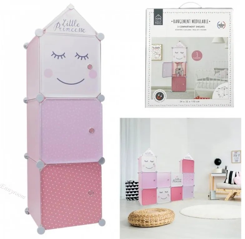 HOME DECO KIDS Modulárna skrinka My little Farba: Ružová
