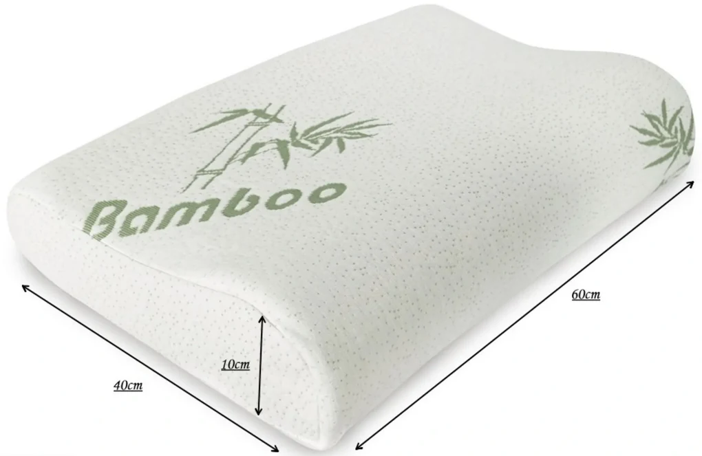 INTERMEDIC SK Ergonomický vankúš 60x40 z pamäťovej peny – bambusový poťah, prateľný, hypoalergénny