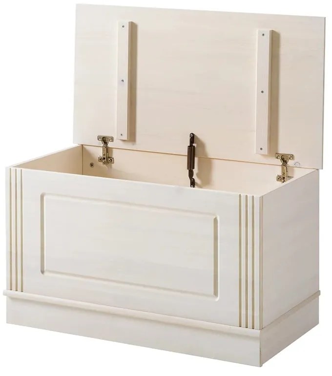 Biela truhlica z borovicového dreva 80x45 cm Anita – Støraa