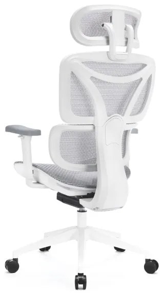 Kancelárska ergonomická stolička LEVANO šedá/biela/čierna