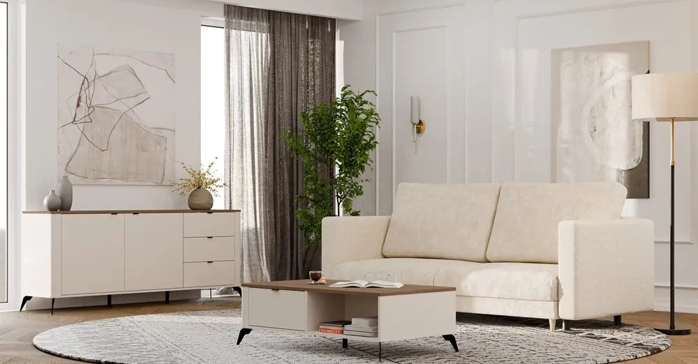 Konferenčný stolík CORDOBA kašmírový/dub Castello