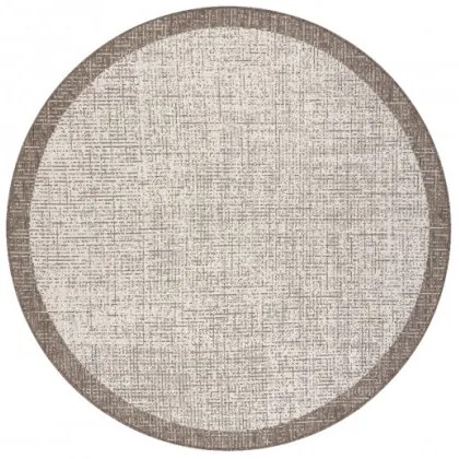 Koberec SIZAL FLOORLUX kruh 20401 Ramka šampan/taupe