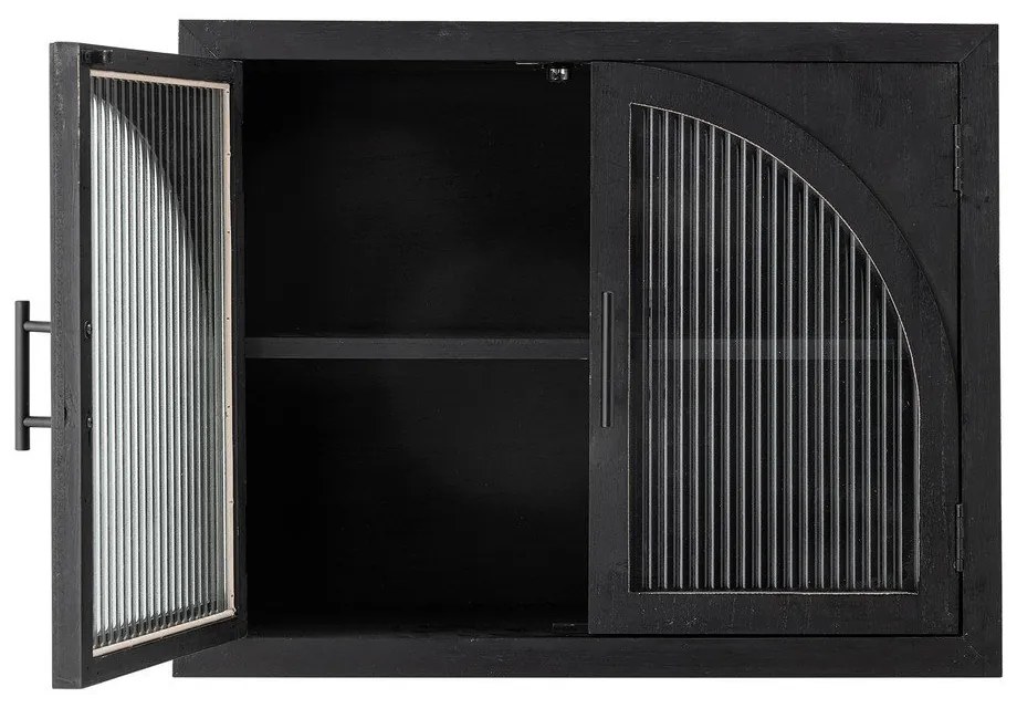 Čierna závesná vitrína z jedľového dreva 62x49x23 cm Lario – Bloomingville