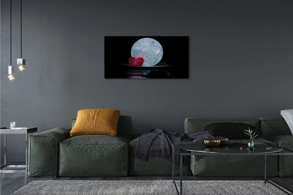 Obraz canvas srdcom Mesiaca 120x60 cm