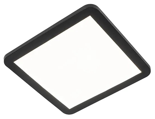 Stropné svietidlo čierne 30 cm vrátane LED 3-stupňového stmievača IP44 - Steve