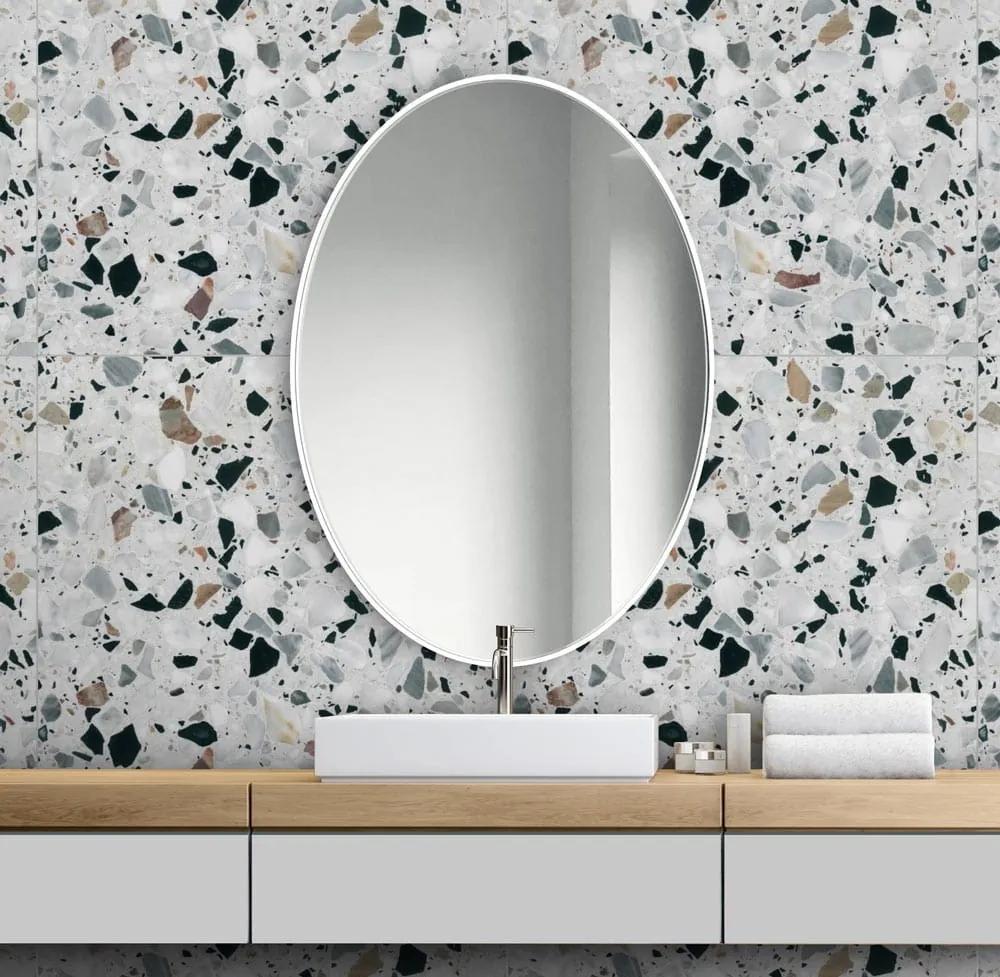 Zrkadlo Scandi Slim Owal White Rozmer: 80 x 120 cm