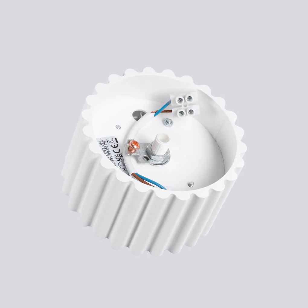 Stropné svietidlo Aura, 1x biele hliníkové tienidlo, (6 cm)