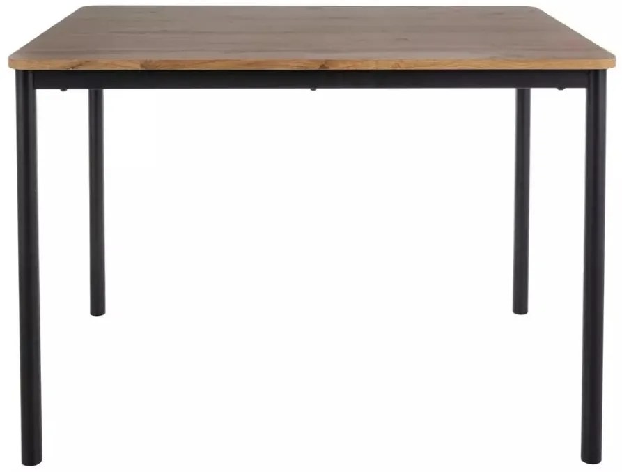 Jedálenský set 1 + 4, stôl CITY 110x75 cm dub artisan + krémová jedálenská stolička RIFT s čiernymi nohami