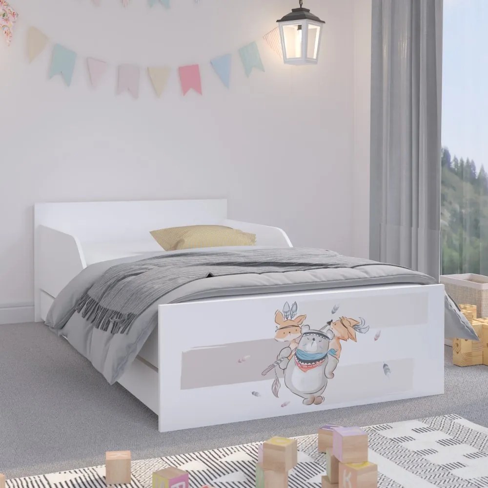 Úchvatná detská posteľ  180 x 90 cm so zvieratkami