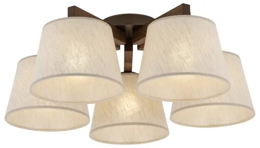 Brilagi - Prisadený luster LATTE 5xE27/15W/230V borovica/krémová