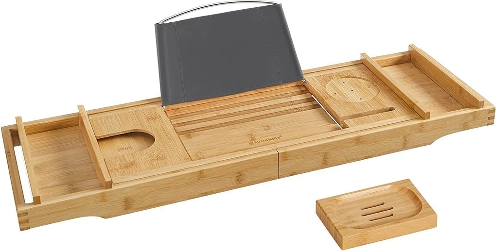 Bambusový podnos na vaňu 109 cm, prírodná farba