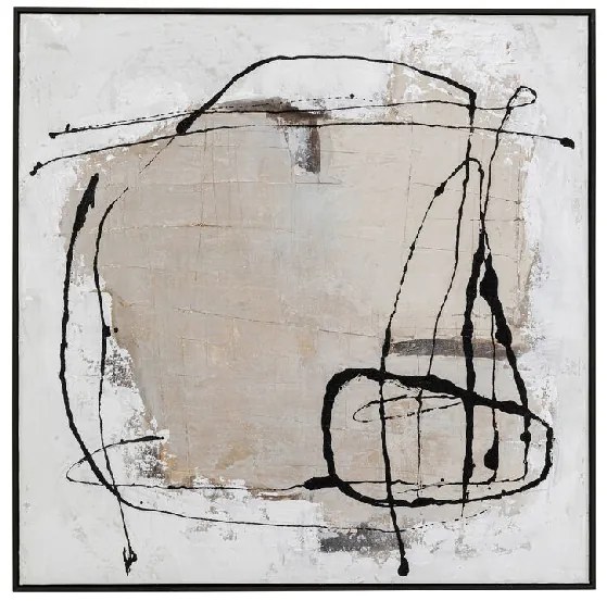 Dust obraz sivý 100x100 cm