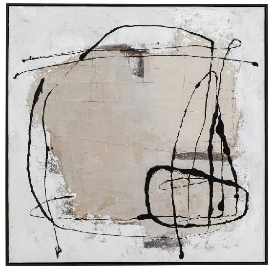 Dust obraz sivý 100x100 cm