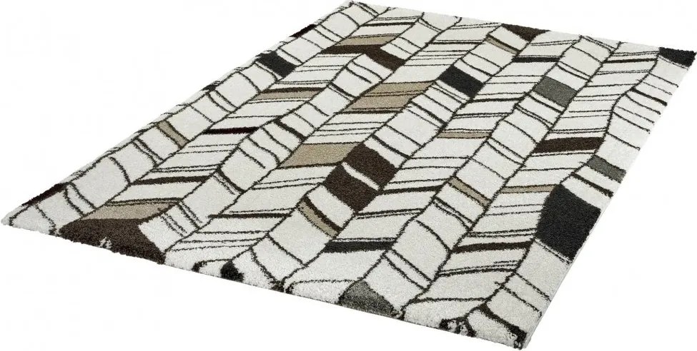 AKCIA: 80x150 cm Kusový koberec SOHO 841 WHITE, biela, šedá, obývacia izba, Obsession