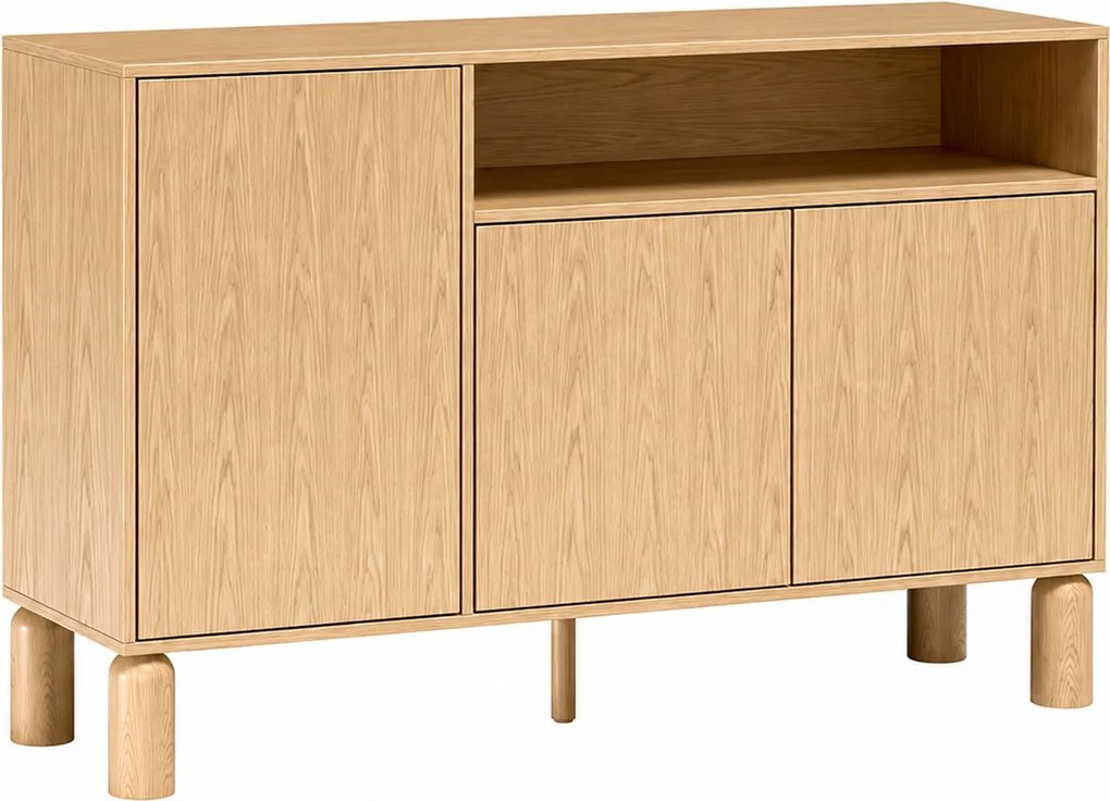 Dizajnová komoda CAJA dub bookmatch 140 cm