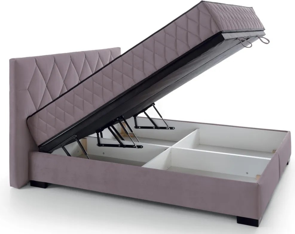 Posteľ Reve 160x200 cm, svetlo ružová látka