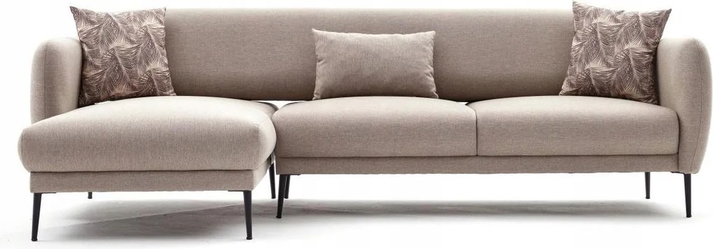 Rohová sedačka Victory (L) (krémová čierna)