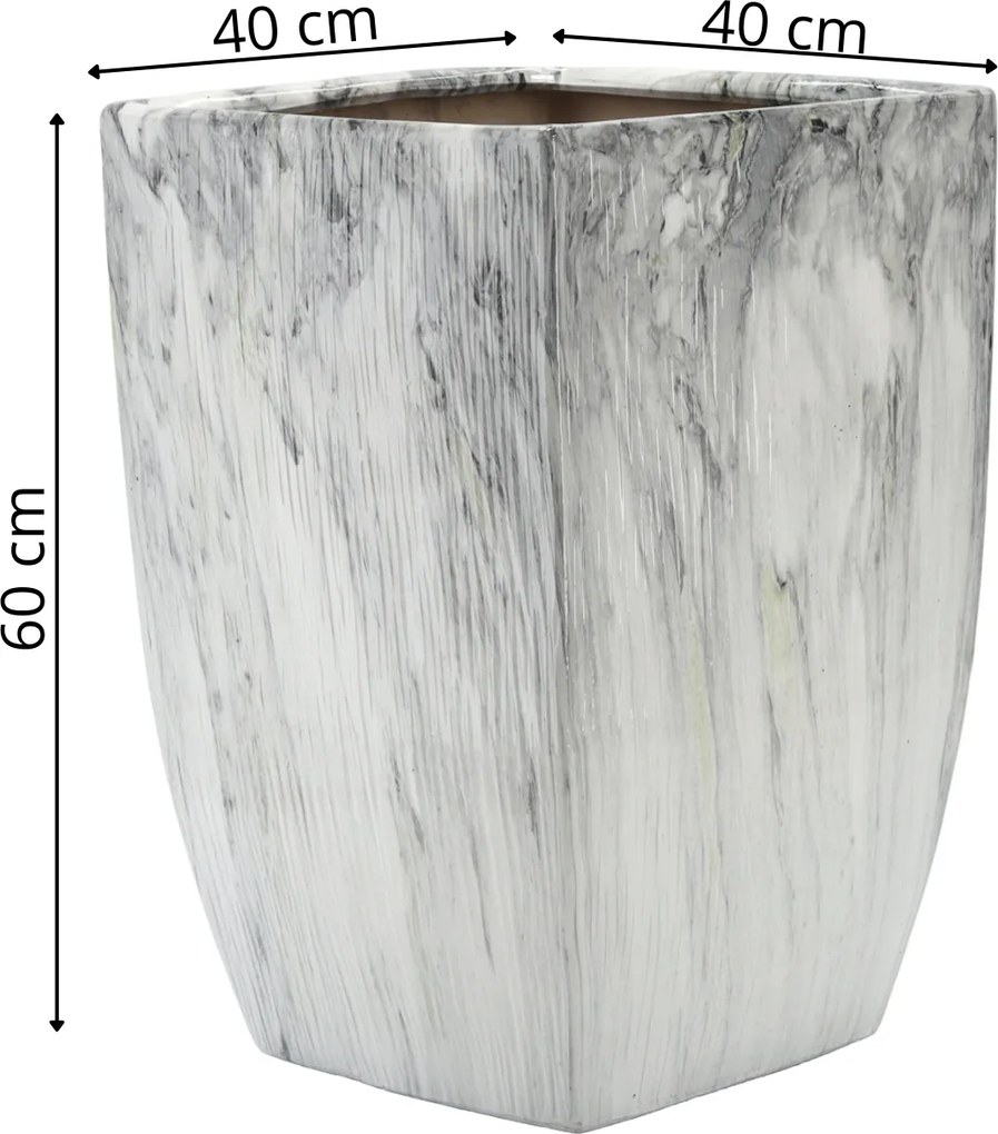 Keramický obal na květináč Lindon 40 mramor