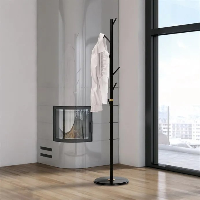 Autronic BONTEC Vešiak, masív, čierna, DR-N1006 BK Farba: Prírodné