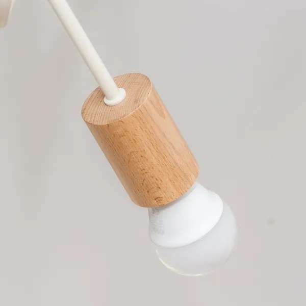 Prisadený luster OXFORD 2xE27/15W/230V borovica/krémová