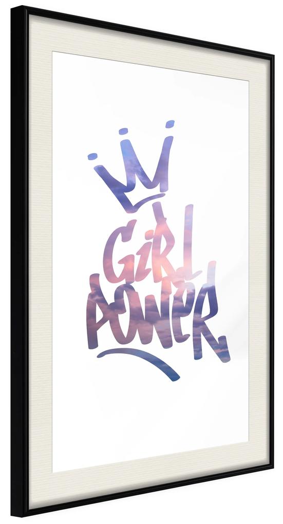 Artgeist Plagát - Girl Power [Poster] Veľkosť: 40x60, Verzia: Čierny rám