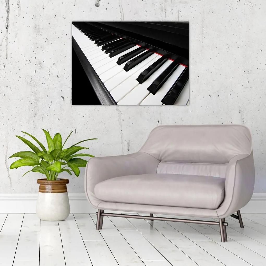 Sklenený obraz klávesov piána (70x50 cm)