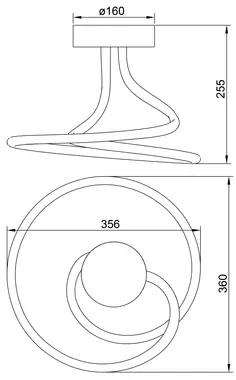 Stropné LED svietidlo CLINT 36 cm