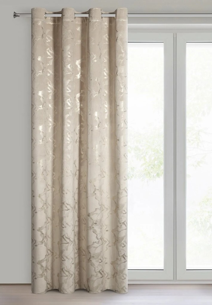 ZATEMŇOVACÍ ZÁVES NA KRÚŽKOCH RAJA 140X250 CM VZOROVANÁ