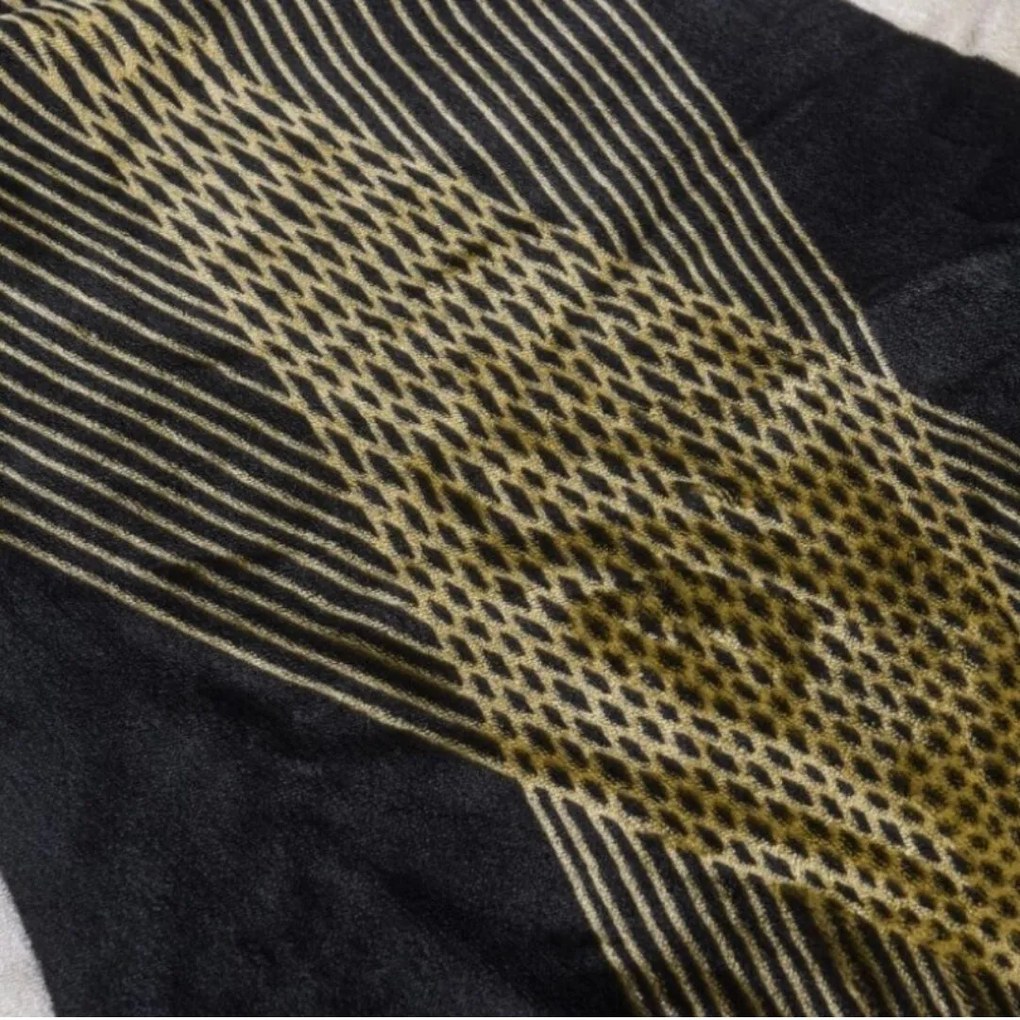 Mikroplyšové obliečky Zlatá stuha 200x140cm+90x70cm TiaHome