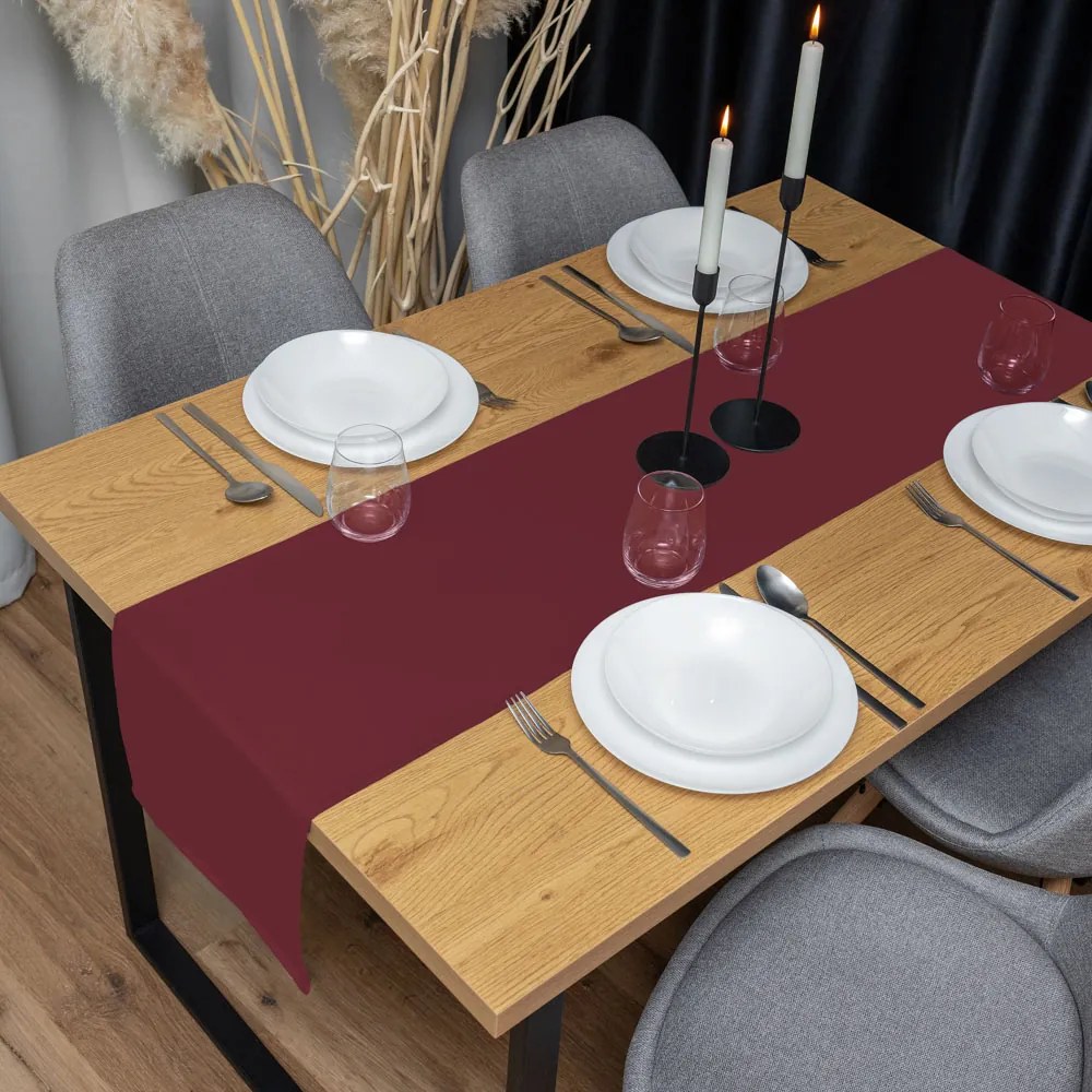 Biante Dekoračný behúň na stôl Rongo RG-044 Tmavé bordó 45x140 cm
