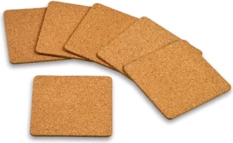 Korková podtácka (set 6 ks) pureNatur, hranatý%