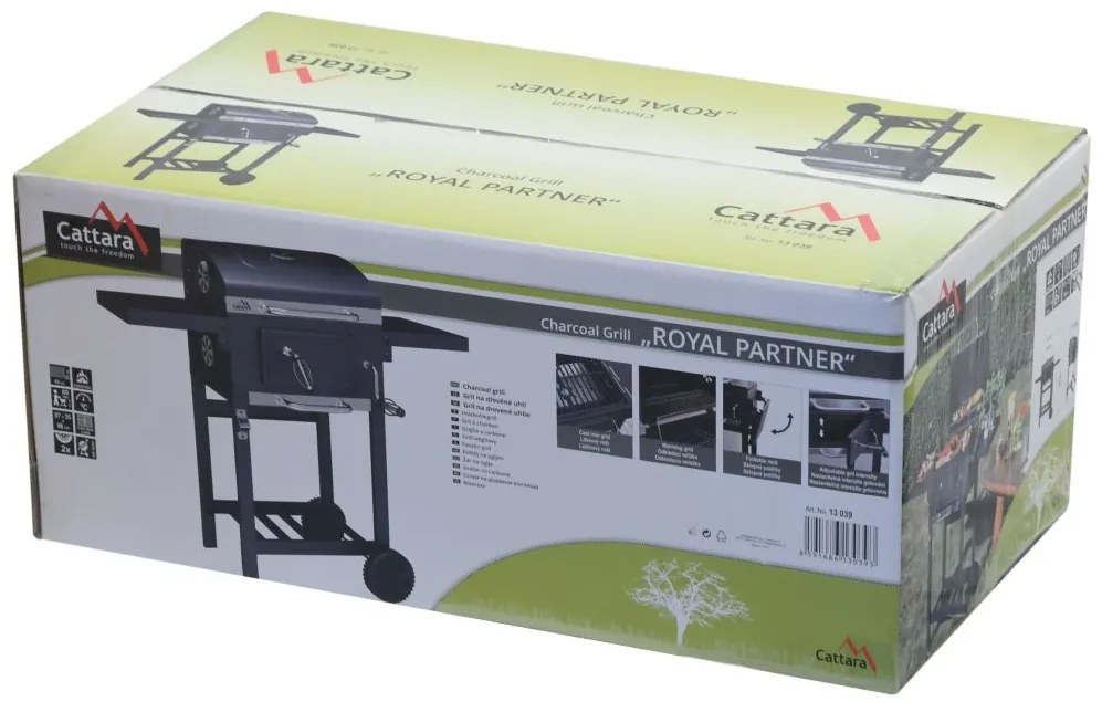 Cattara gril na drevené uhlie ROYAL PARTNER, 97 x 98 x 35 cm