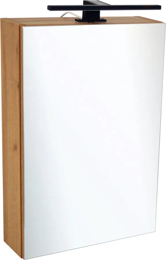 Comodo Zrkadlová skrinka Ideal OW 40 ZS LED-B s osvetlením Any LED 30 B, čierna