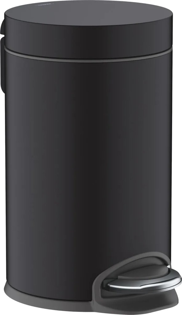 Hansgrohe AddStoris, odpadkový kôš nášľapný, čierna matná, HAN-41775670