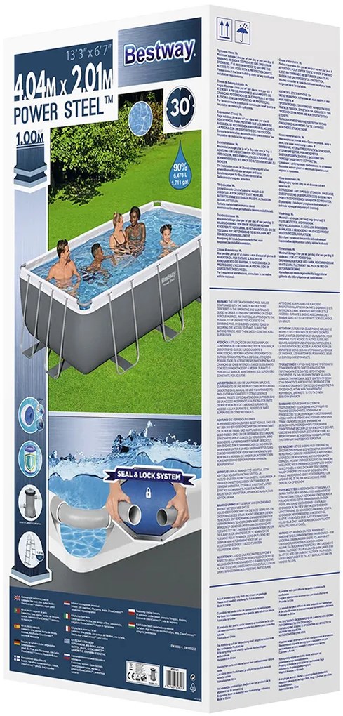 BESTWAY Steel Pro Max Bazénový set 404 x 201 x 100 cm, kartušová filtrácia 56441
