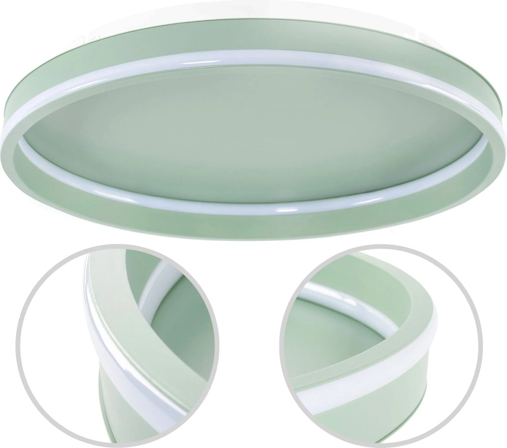 Toolight Toolight, LED stropné svietidlo 40cm, 4000 lm, 22W, 4000K, APP1463, zelená, OSW-08641