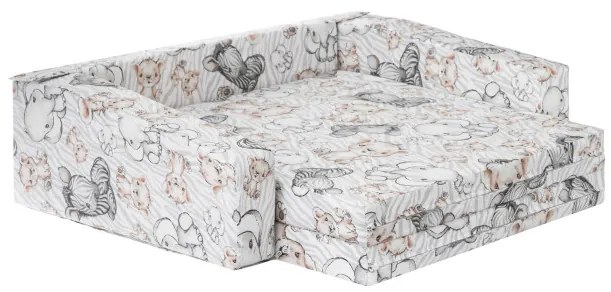 Cestovná postieľka DREAMER zebra / lev / slon