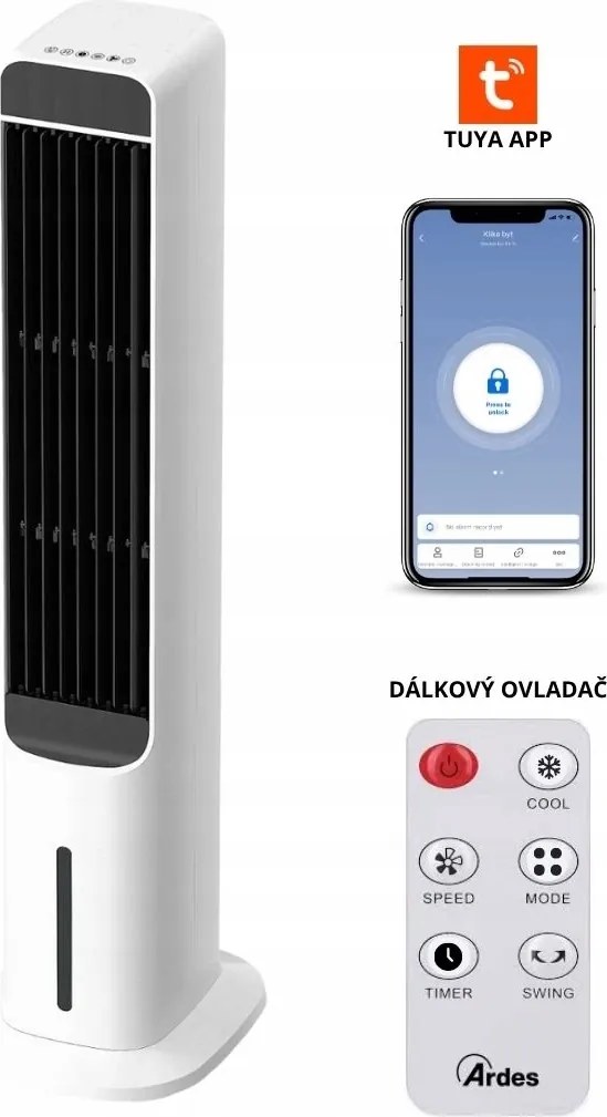 Bot Chytrý ochladzovač vzduchu WT1, WiFi, 5l, tichý režim, hlasové ovládanie