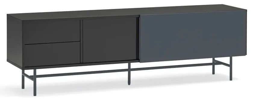 Čierno-antracitový TV stolík 180x56 cm Nube – Teulat
