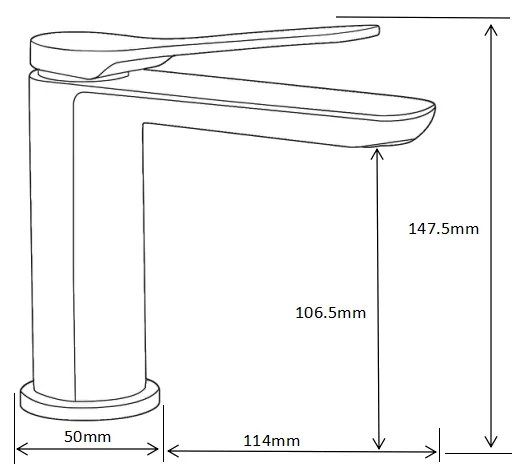 Mexen Largo, umývadlová batéria, čierna matná, 73700-70