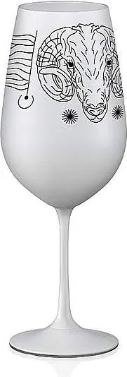 Crystalex pohár Zverokruhy Baran biela 550 ml