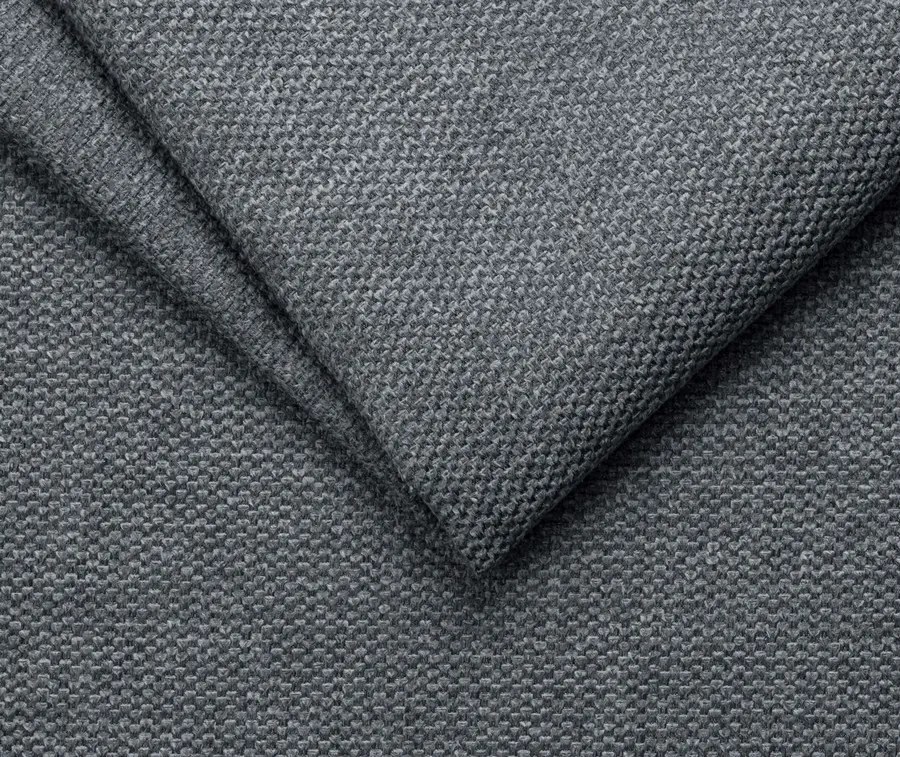 Rohová sedacia súprava Scala, ocelovo šedá látka, pravý roh