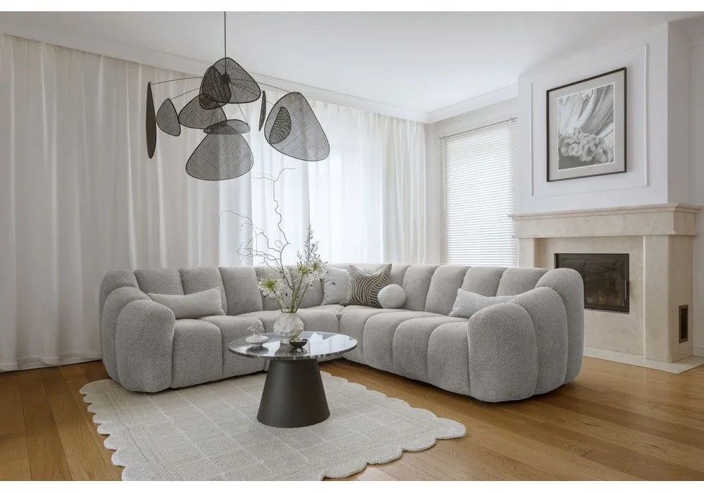 Svetlosivá rohová pohovka Shell – Miuform