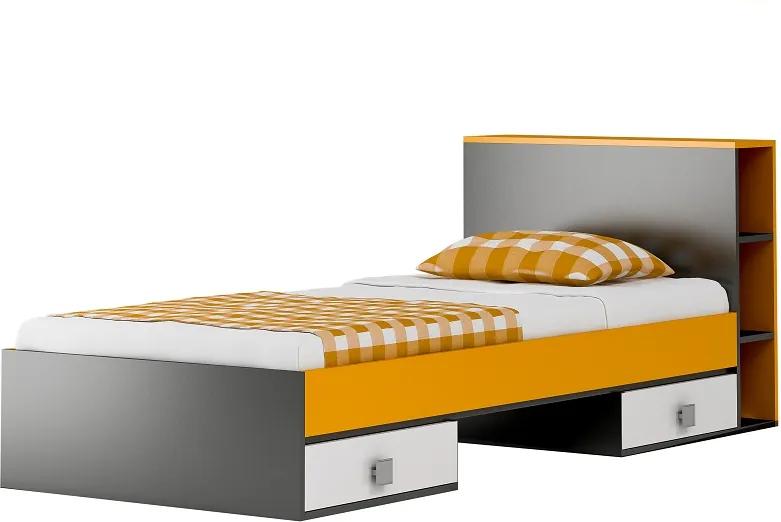 MAXMAX Detská posteľ so zásuvkami YELLOW - typ B - 200x90 cm