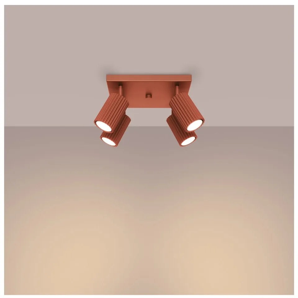 Bodové svietidlo v tehlovej farbe 25x25 cm Gleam – Sollux